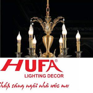Đèn chùm đồng Hufa Ø600*H430+450, E14*6