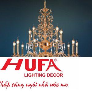 Đèn chùm đồng Hufa Ø1020*H1100+450, E14*15, Pha lê K9 - Khoen Đồng