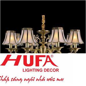 Đèn chùm đồng Ø800*H450+450, E14*8