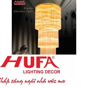 Đèn chùm Pha Lê Ø700*H2200, E14*27, 114 hạt