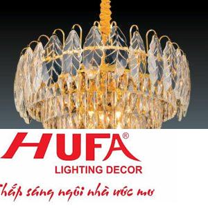 Đèn chùm pha lê Hufa Ø600*H380 + 350 - E14*10