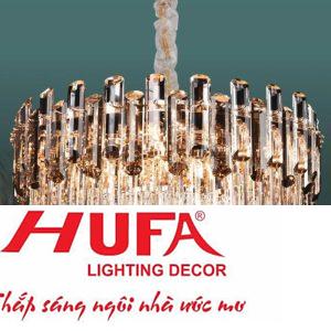 Đèn chùm pha lê Hufa Ø600*H300 + 1200 - E14*15, Pha Lê K9