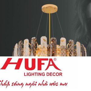 Đèn chùm pha lê Hufa Ø600*H220 + 350 - E14*10