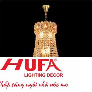 Đèn chùm pha lê Ø500*H600, E14*7 LED SMD, 91 hạt pha lê