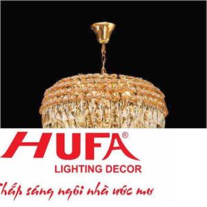 Đèn chùm pha lê Ø600*H450+300, E14*6 LED, 168 Hạt Dẹp, 185 Hạt tròn