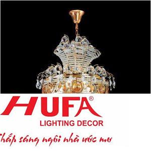 Đèn chùm pha lê Ø500*H600+300, E14*6 LED, 76 Hạt