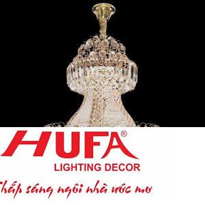 Đèn chùm pha lê Ø800*H1000, E14*18 LED SMD,352 Hạt Trắng, 14 Hạt Vàng