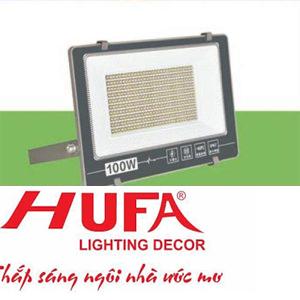 Đèn pha led 100W - L290*W40*H200, ánh sáng trắng, vàng