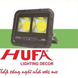 Đèn pha led 100W - L216*W50*H187, ánh sáng trắng, vàng