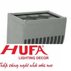 Đèn led gắn tường ngoài trời L130*W130*H90-12W, chiếu xa 10m, Ánh sáng vàng, đỏ