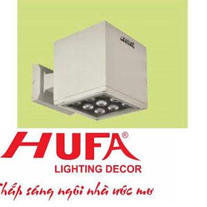 Đèn led gắn tường ngoài trời L120*H120-12W, chiếu xa 8m, Ánh sáng vàng