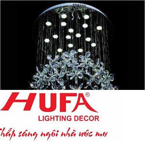 Đèn treo trần Ø500*H550, LED 24W, 3 chế độ ánh sáng, 73 hạt hình bông hoa