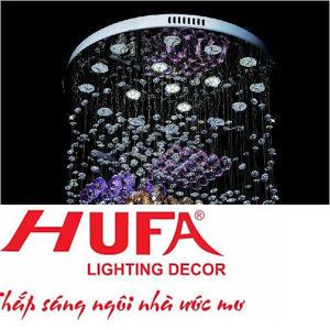 Đèn treo trần Ø500*H550, LED 32W, 3 chế độ ánh sáng, 138 hạt pha lê