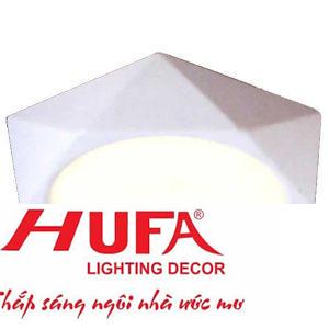 Đèn downlight ốp nổi hợp kim nhôm cao cấp 24W vỏ màu trắng lục giác Ø310*H40, 3 chế độ ánh sáng