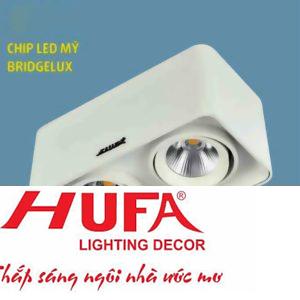 Đèn downlight ốp nổi led COB L105*W200*H100-10W*2, vỏ màu trắng