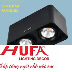 Đèn downlight ốp nổi led COB L105*W200*H100-10W*2, vỏ màu đen