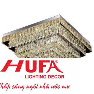 Đèn Mâm Vuông Pha Lê Ø700*700*H230, LED - Pha lê loại 1