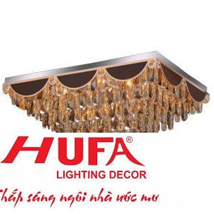 Đèn Mâm Vuông Pha Lê Ø800*600*H320, E14*14