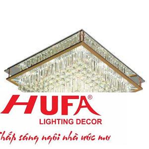 Đèn Mâm vuông Pha Lê Led 108W-Ø800*H310, 3 chế độ ánh sáng