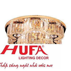 Đèn Mâm Pha Lê Tròn Ø550*H350, E14*5-LED SMD, Có Remote, 37 Hạt