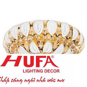 Đèn Mâm Pha Lê Tròn Ø570*H300, E14*7-LED Đổi Màu, Có Remote, 34 Hạt