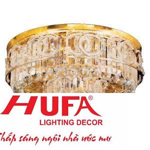 Đèn Mâm Pha Lê Tròn Ø600*H300, E14*3-LED SMD, Có Remote, 55 Hạt