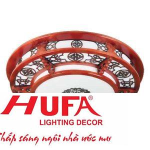 Đèn Ốp Trần Gỗ Tròn Ø1000*H220, Led 100W, 3 chế độ ánh sáng