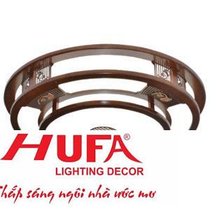 Đèn mâm ốp trần gỗ Ø800*H130, Led 240W, 3 chế độ ánh sáng