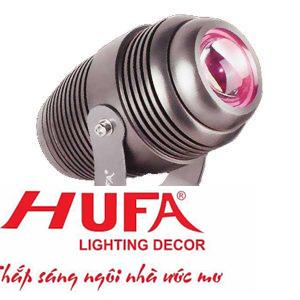 Đèn chiếu mặt dựng Ø90*W140*H180-10W, rọi xa 30m, ánh sáng tím