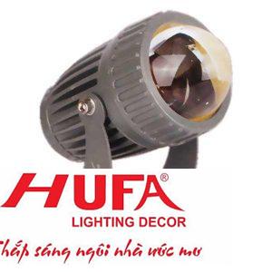 Đèn chiếu mặt dựng Ø70*W140*H150-10W, rọi xa 10m, Ánh sáng vàng