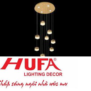 Đèn thả trần Pha lê Ø600*H2500, LED 85W - ánh sáng 3 CĐ