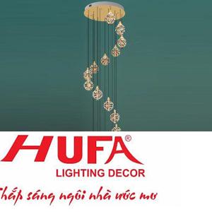 Đèn thả trần Pha lê Ø600*H3500, LED 188W - Pha Lê K9 - ánh sáng 3 CĐ