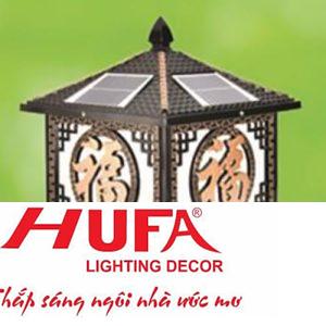 Đèn trụ năng lượng mặt trời vuông - Mái: Ø300, Đế: Ø300*H370 - E27 - LED 4W