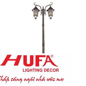 Đèn Trụ ngoài trời KT: 580 x H2400 Đế Ø 260 - E27 x 2 Chất Liệu: Nhôm